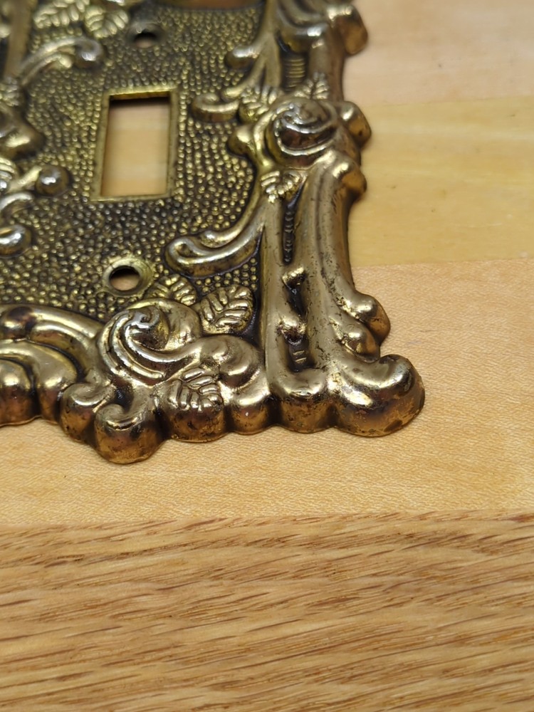 Vintage AmerTac Brass Single Light Switch Plate