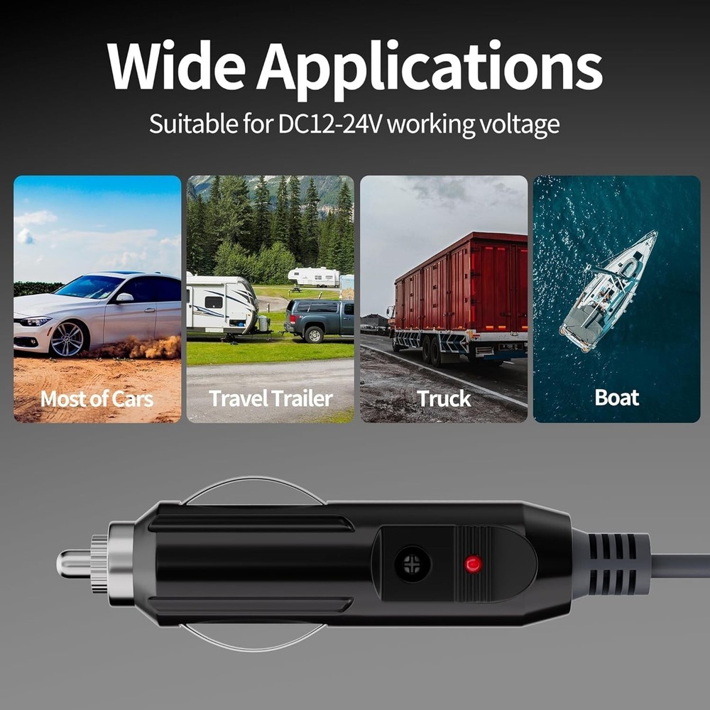 Starlink Mini Power Cable Direct to Cigarette 12V-24V Adapter 10FT Power Cable