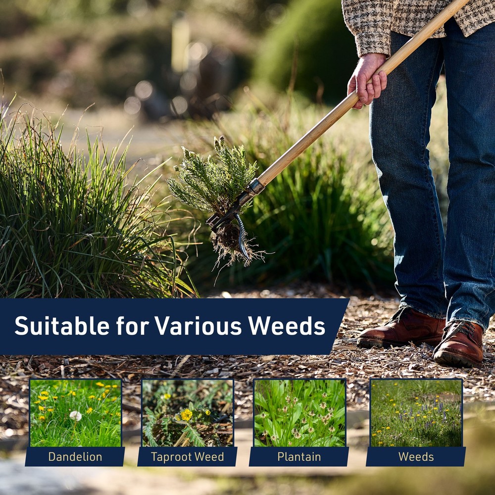 Stand Up Weed Puller Tool with Handle 45.6” Weeder Puller Cast Weed Remover
