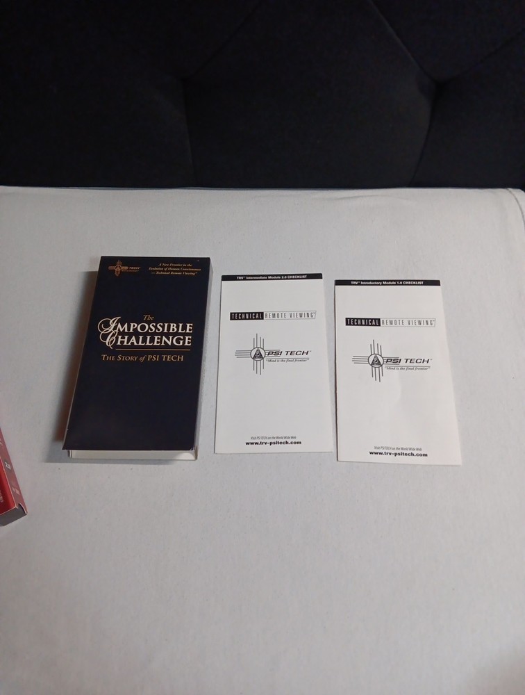 PSI Tech Technical Remote Viewing 4 VHS Tapes Lecture Modules 2.0 2001-2004 Box