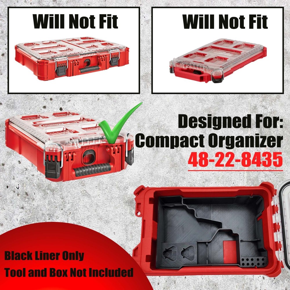 M12 Fuel Drill Driver Organizer For Milwaukee Compact Packout