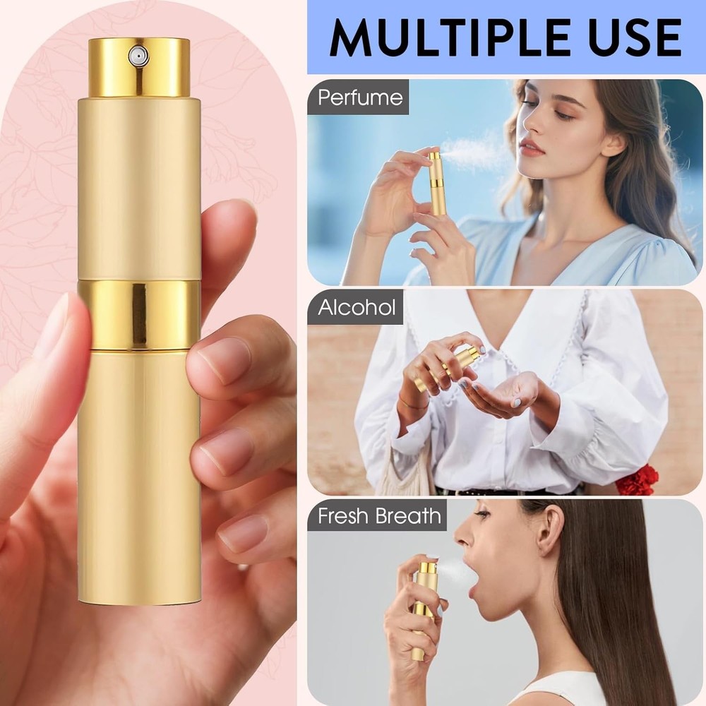 Travel Perfume Bottle Refillable - Cologne Spray Atomizer Mini - Small 6 PACK