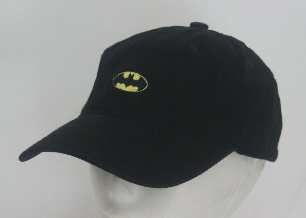 DC Comics Batman Embroidered Logo Baseball Cap Hat Black Adjustable