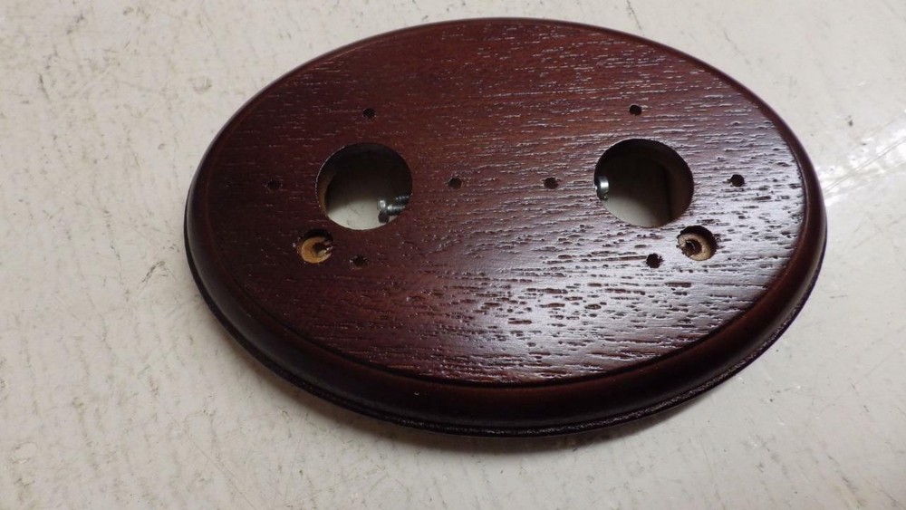 wood oval cedar 2 hole mounting block,light switch or power point,cedar 41C