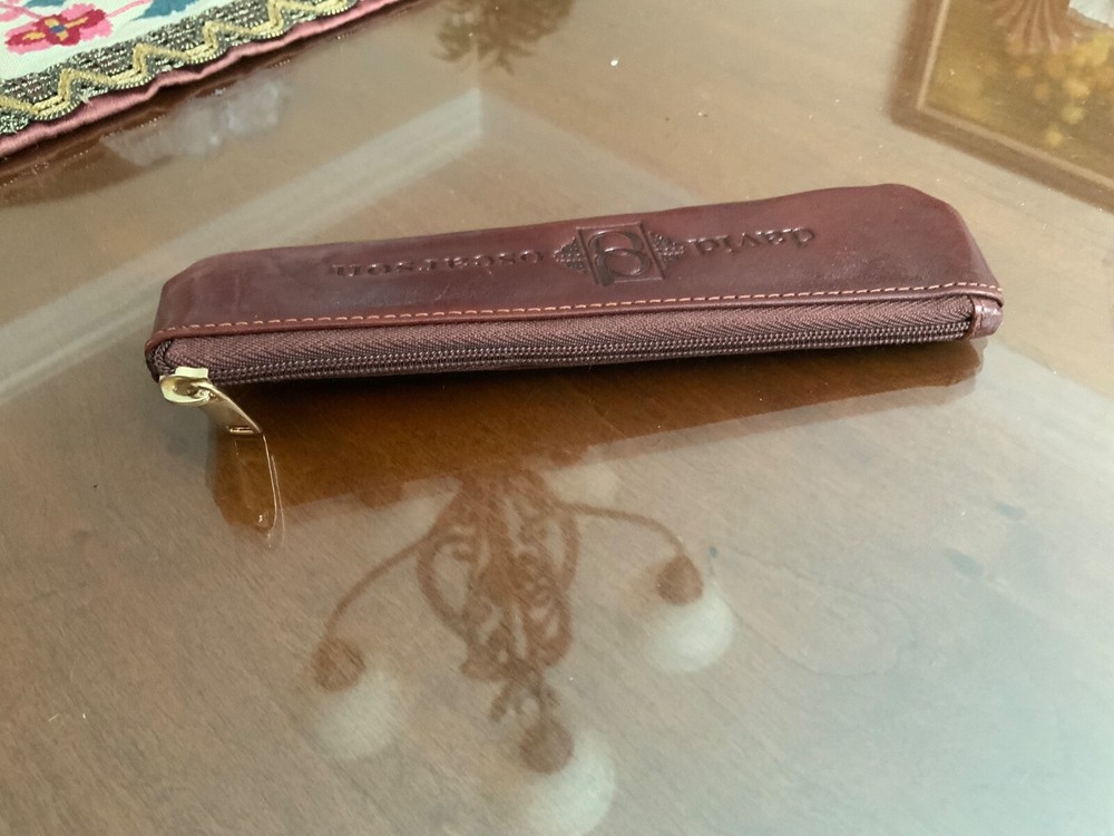 David Oscarson Pen Brown Leather Pouch Case