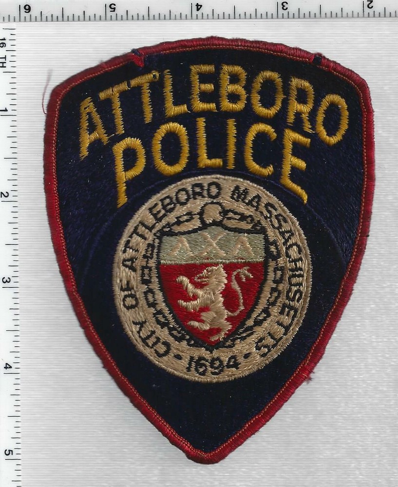 Attleboro Police (Massachusetts) 2nd Issue Uniform Take-Off Shoulder Patch