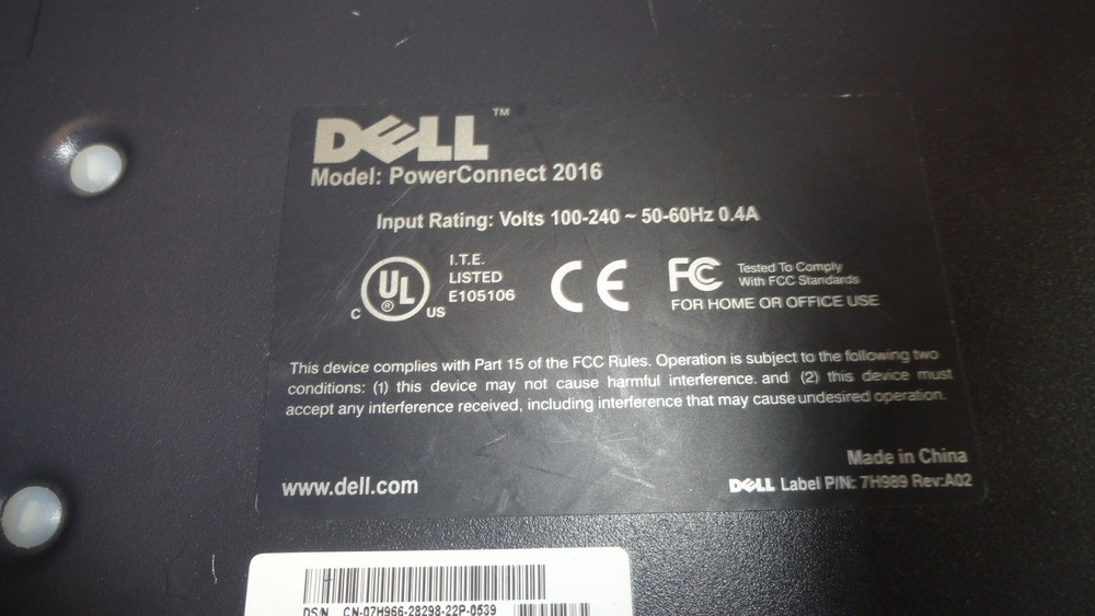 Dell PowerConnect 2016 16-Port Switch