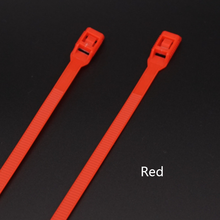 Double Lock Clasp Nylon Cable Ties Zip Ties Width 7.6mm Length 350mm Colourful