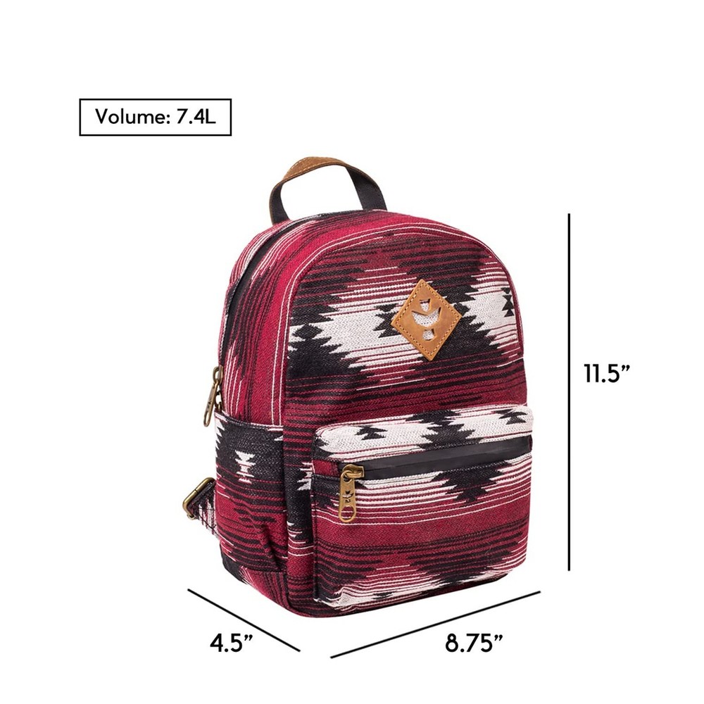Mini Smell Proof Backpack - The Shorty Maroon Pattern