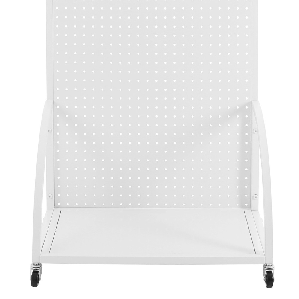 Merchandise Display Rack Retail Pegboard Rack White Iron Pegboard Display Stand