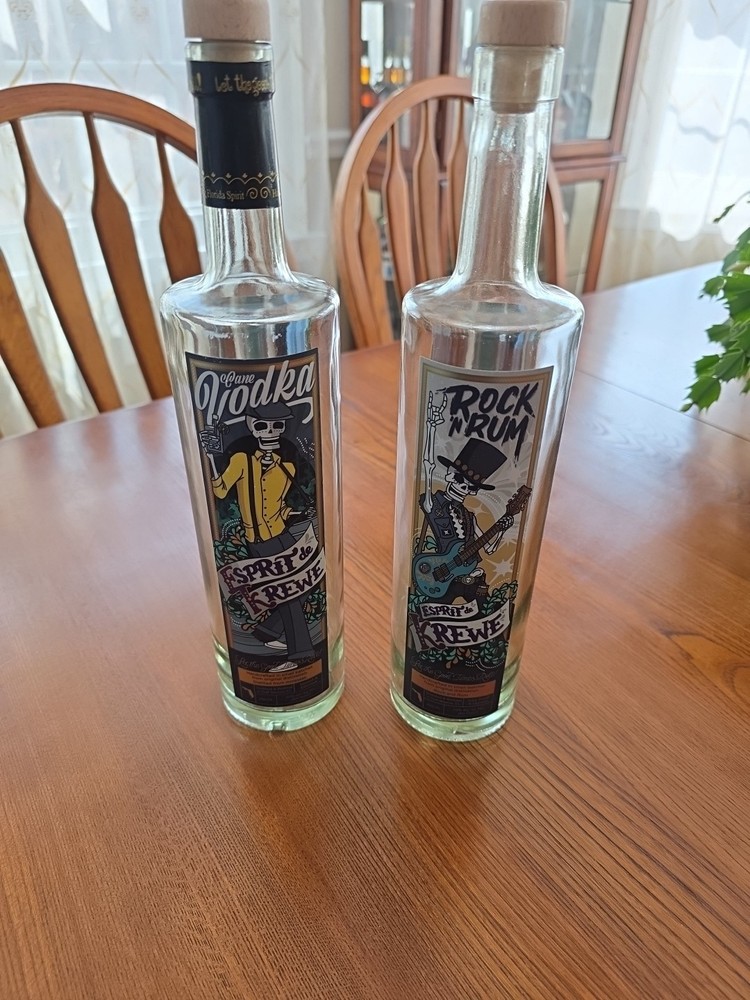 Esprit de Krewe Vodka Rum Bottle Empty