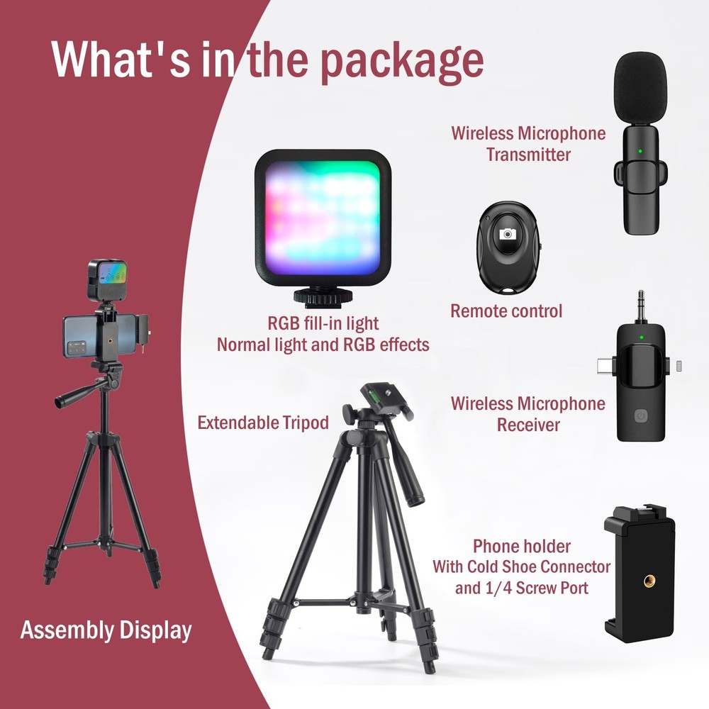 Vlogging Kit for iPhone,YouTube Starter Kit,Youtuber Beginner Content...
