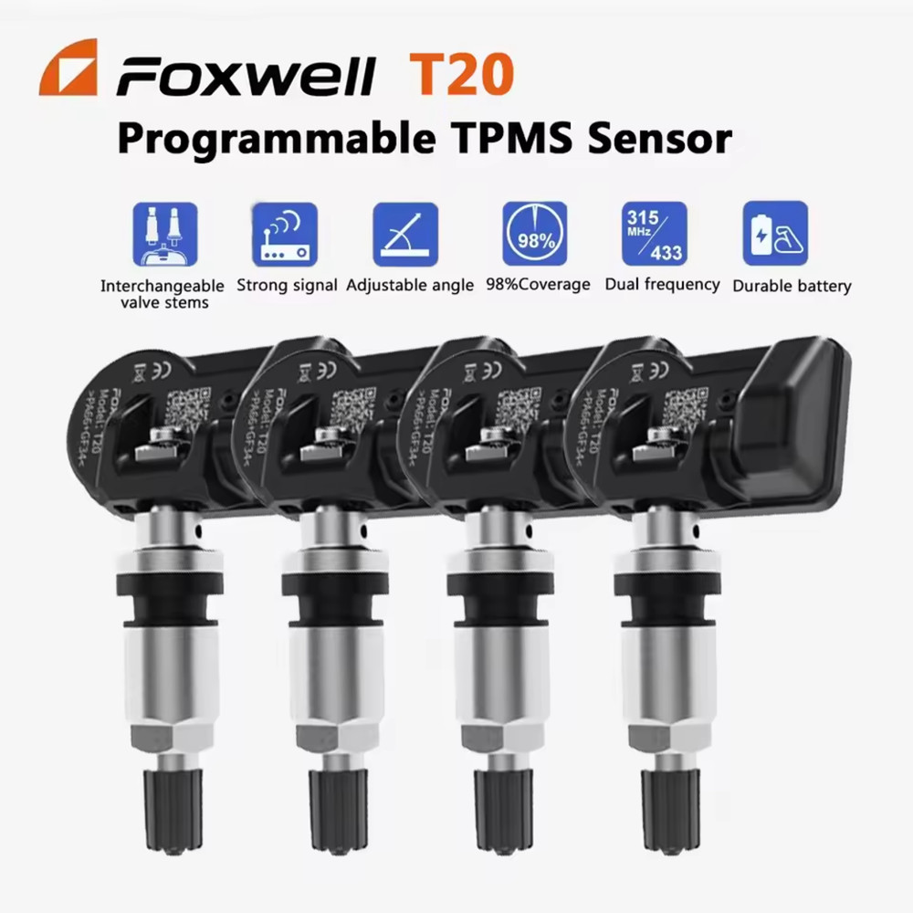 FOXWELL Sensor 315MHz & 433MHz Programmable TPMS Universal Tire Pressure Sensor