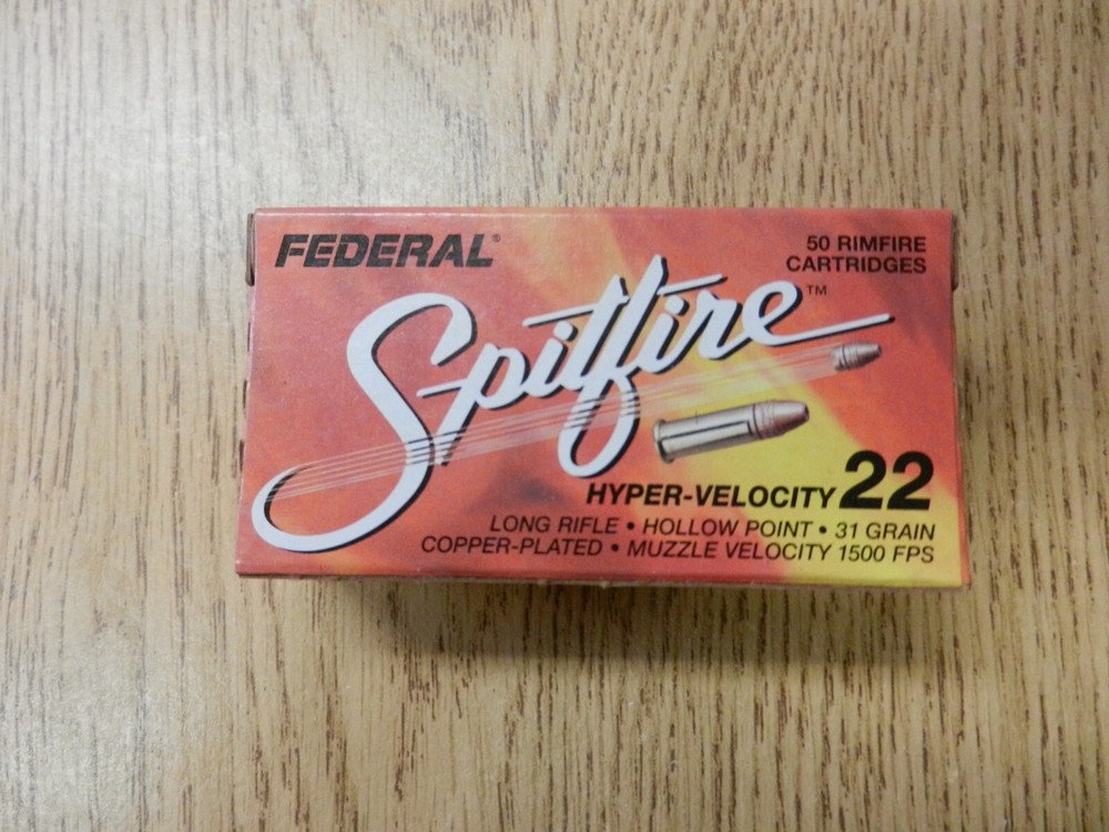 Federal Spitfire Hyper Velocity 22 Long Rifle Hollow Point Empty Box Used
