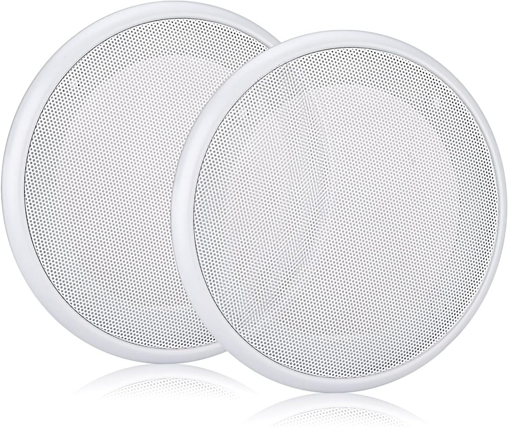 2PCS 5in Round Speaker Grille Replacements, White Surface Mount Speaker Covers D