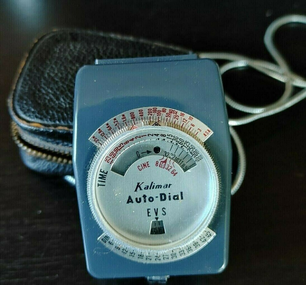 Kalimar Auto Dial EVS Exposure Meter w/Leather Case Chain