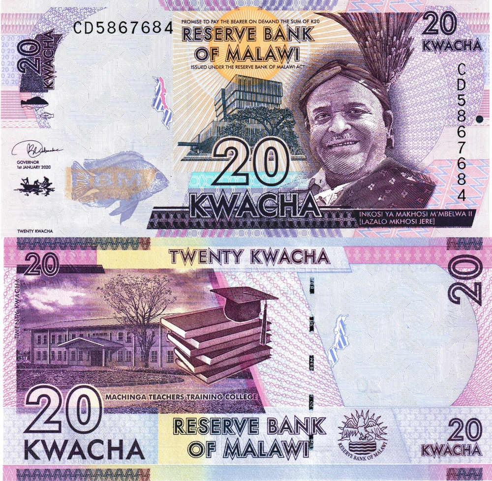 Malawi 20 Kwacha, 2020, P-63f, Uncirculated
