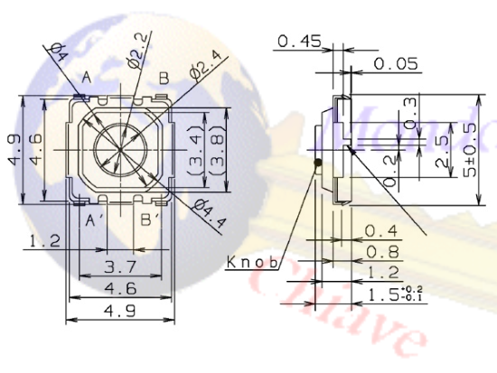 Replacement switch SW-008 for Shell Case Cover 3 Pieces