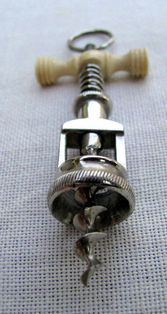 FINE ANTIQUE SMALL 2 ½” INCH LONG MINIATURE CORKSCREW