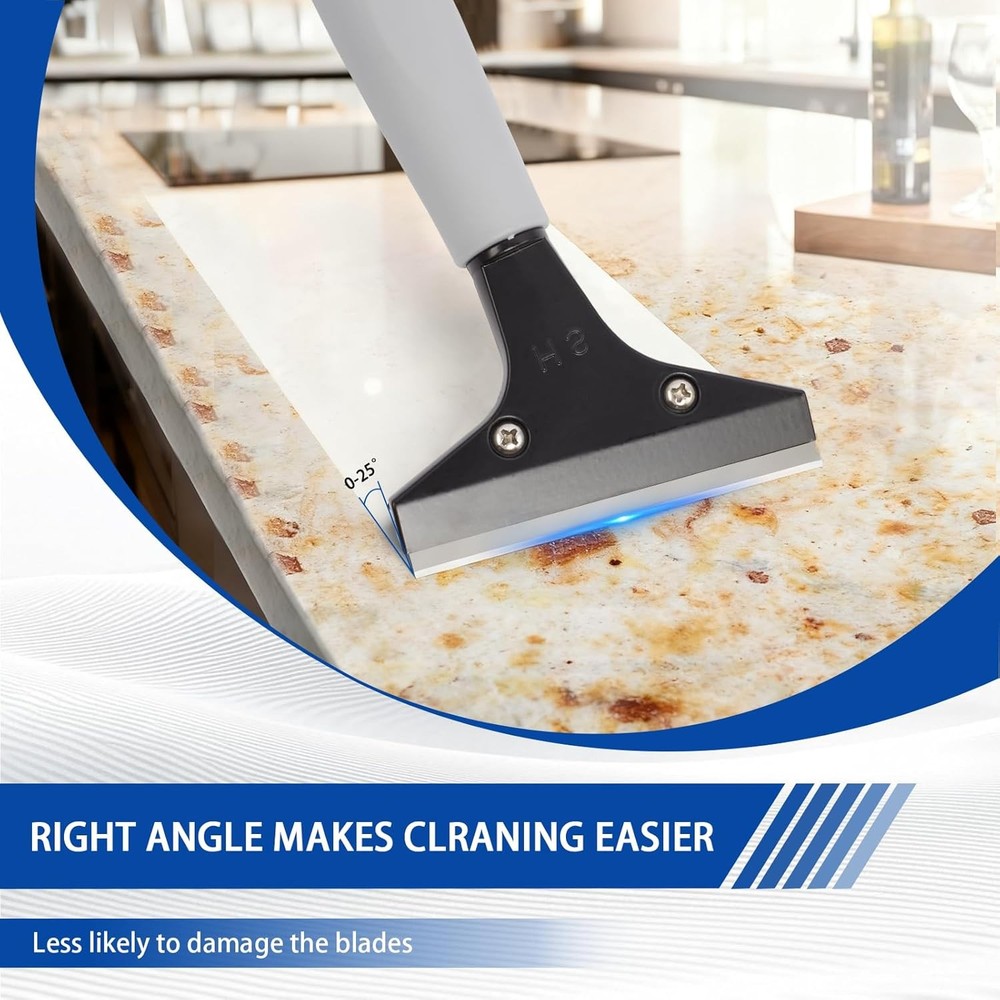 4"Razor Blade Floor Scraper with Long Handle,61in Adjustable Floor Scraper Heavy