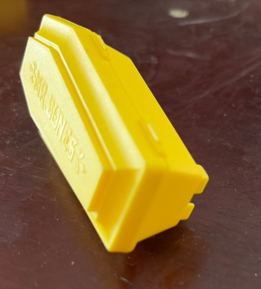 Vintage Fleer Mr Bones Halloween Coffin Yellow Container