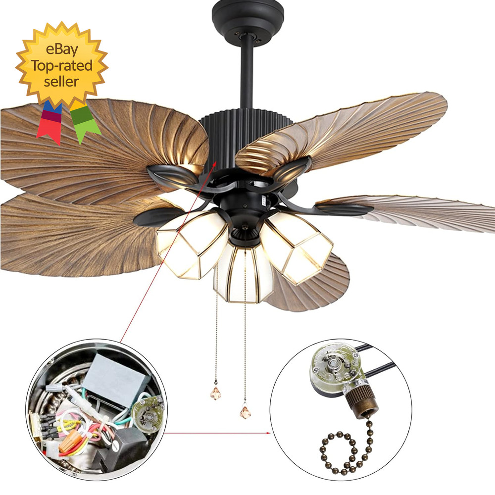 3 Pack Ceiling Fan Pull Chain Switch Zing Ear ZE 109 Two Wire Light Switch