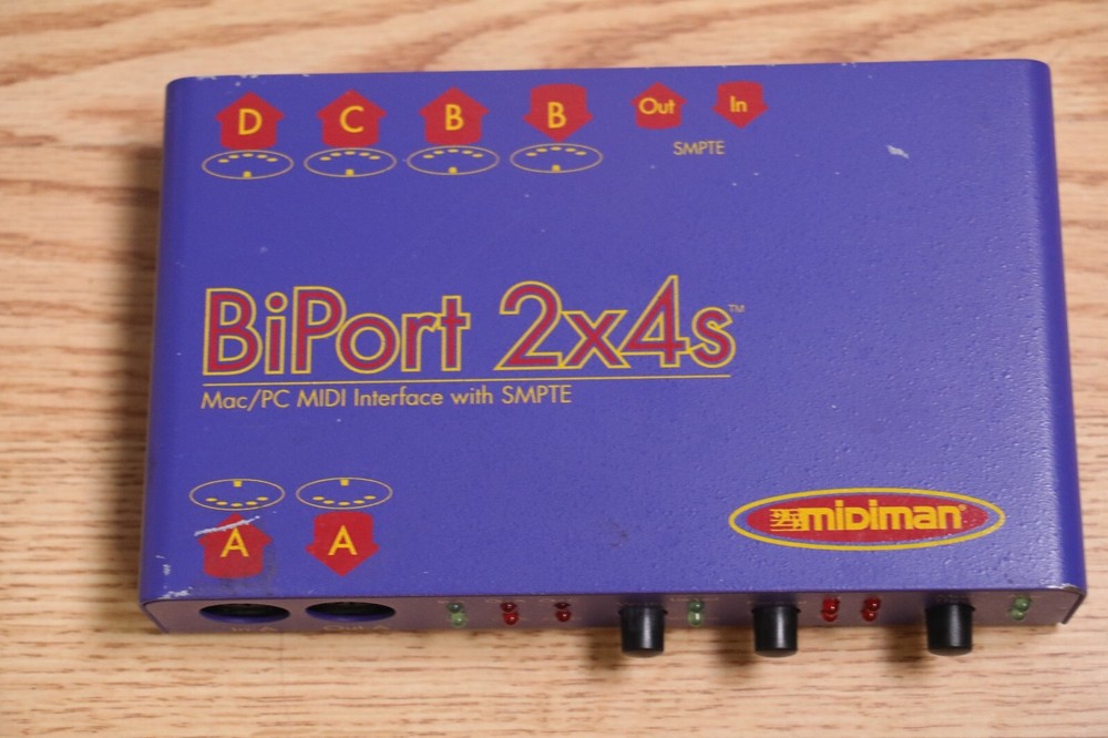 MiDiman BiPort 2x4s Mac/PC MIDI Interface With SMPTE