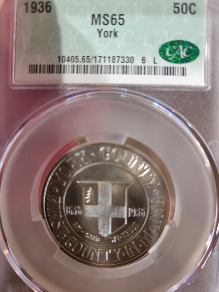 1936 York Half Dollar MS-65 CACG