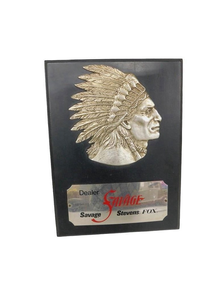 Vintage Savage Dealer Stevens Fox Service Plaque