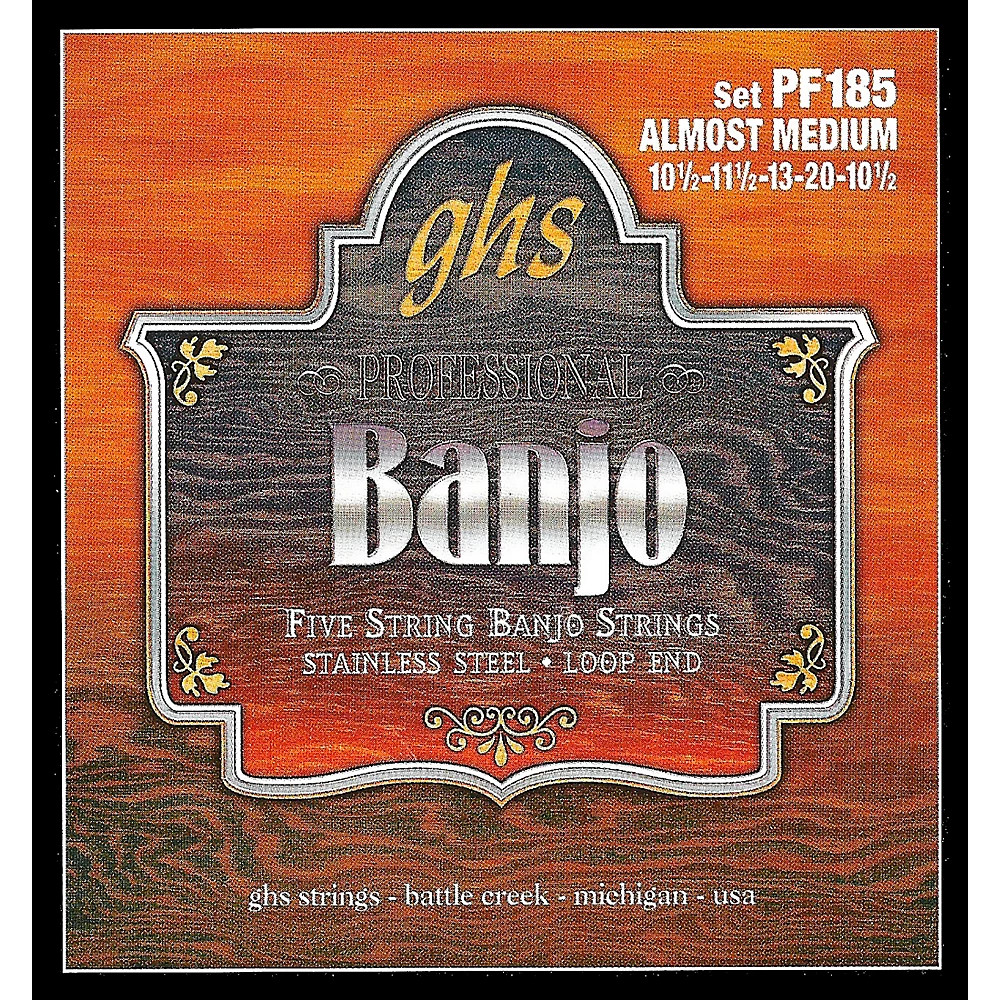 GHS Stainless Steel 5-String Banjo Strings - Almost Mdm