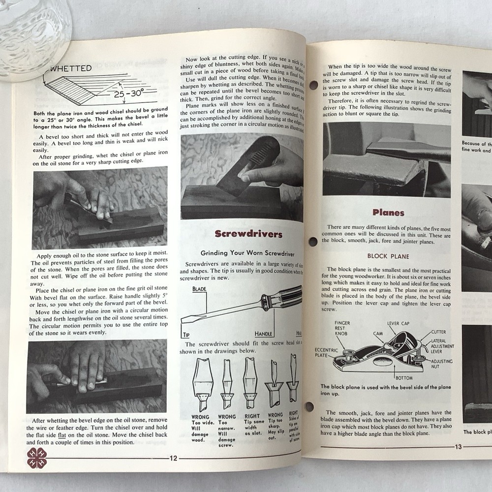 Vintage 4-H Woodworking Manuals Complete Set Units 1-4 Carpentry Program