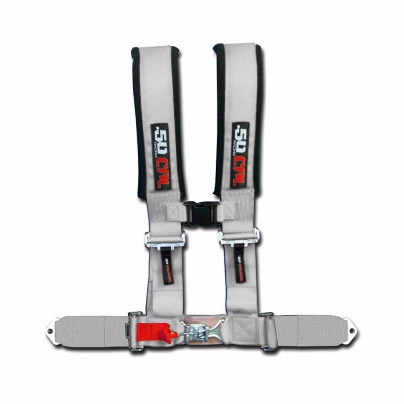 50 Caliber Racing 2" 4 Point Silver Harness