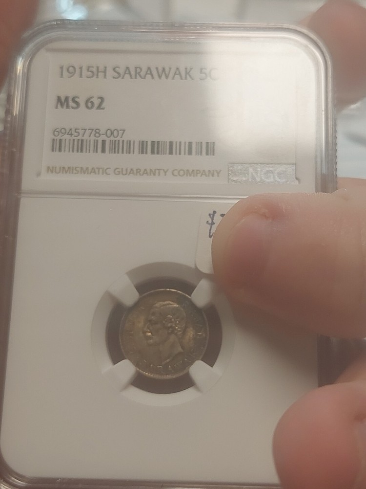 1915 H Sarawak 5c Ms62