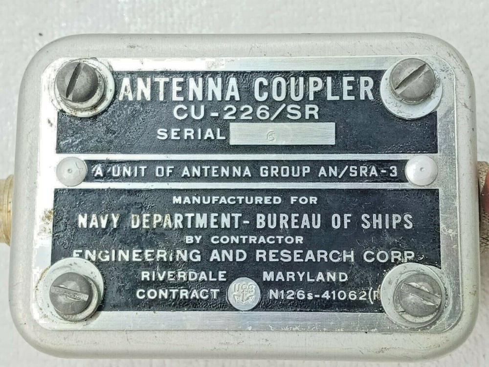 ANTENNA GROUP AN/SRA-3  Coupler CU-226/SR