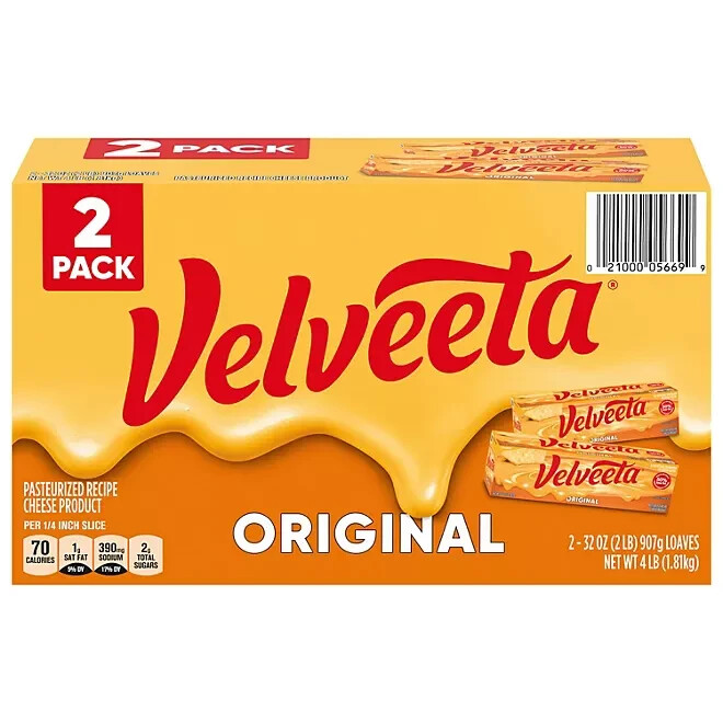 Velveeta Original Pasteurized Cheese Loaf 32 oz., 4 ct.