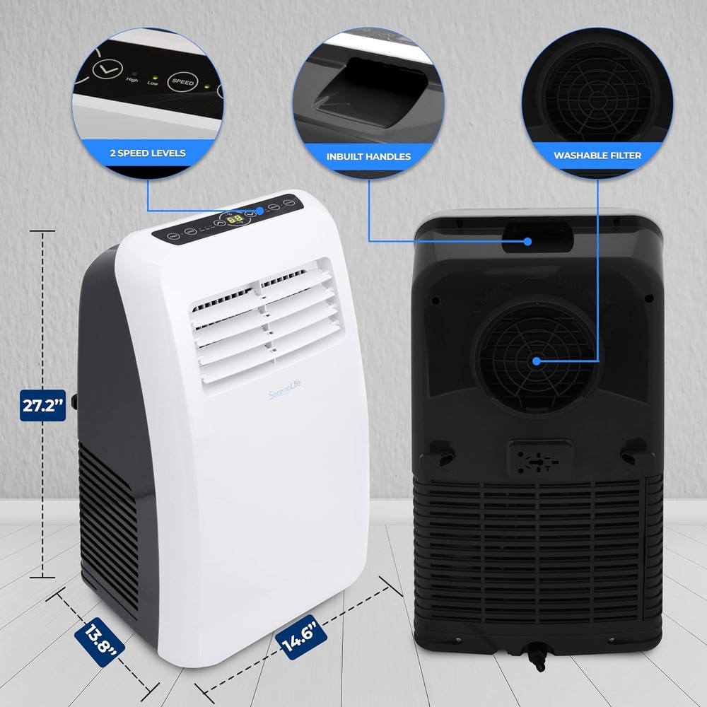 3-in-1 Portable Air Conditioner with Built-in Dehumidifier Function,Fan Mode,...