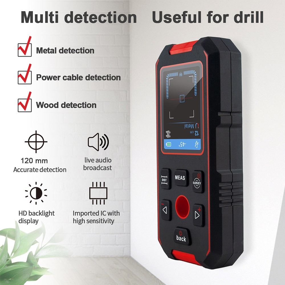 NF-518S Wall Scanner Stud Sensor Stud Detector Beam Detector Laser Rangefinder