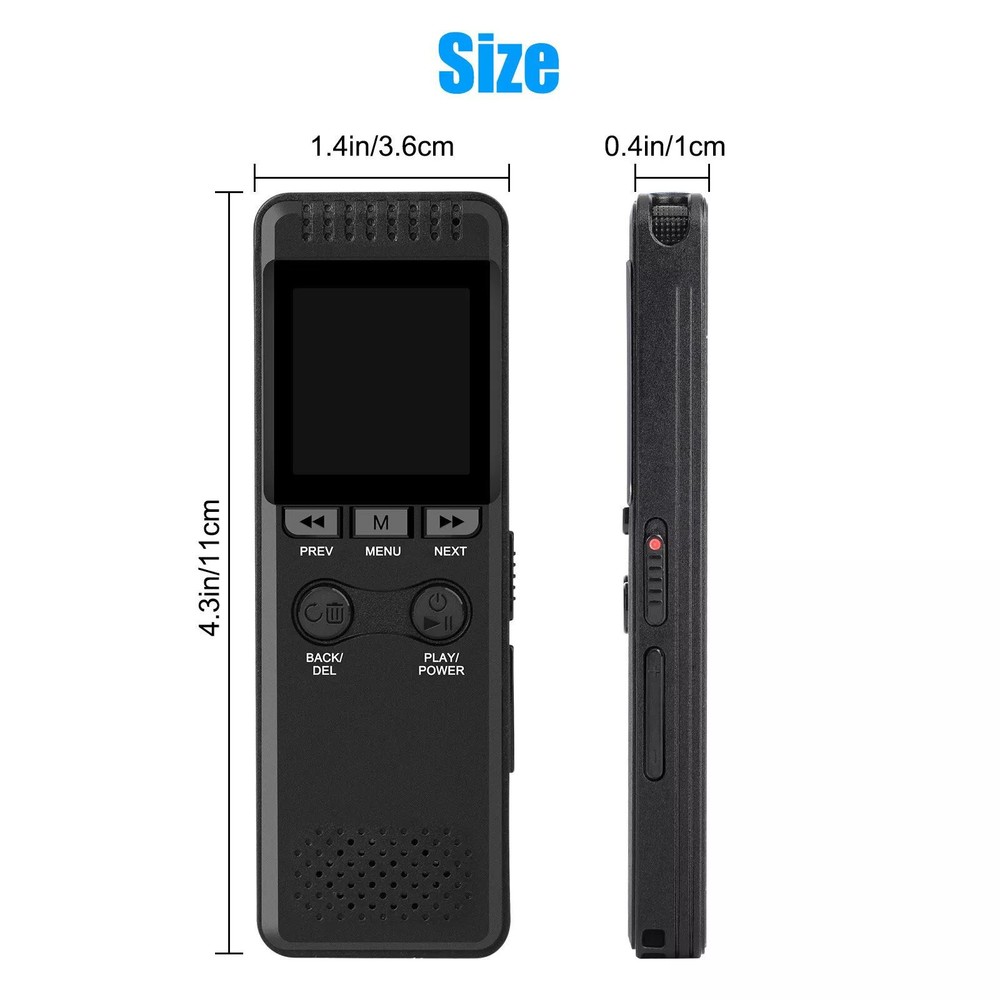 32GB Digital Voice Recorder Playback Device Lectures Activated Audio Recorders
