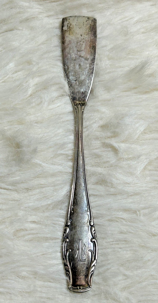 German Silver Butter Knife 800 Silver Monogram