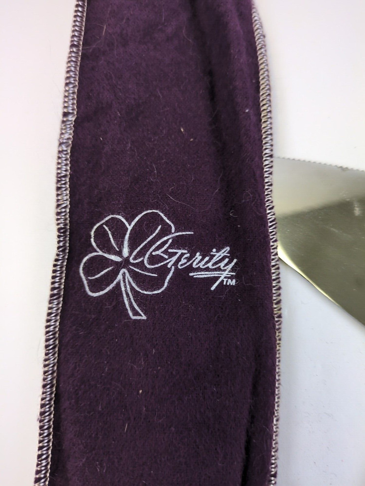 Gerity Silver Wedding Cake Knife Set with Cotton Sleeve
