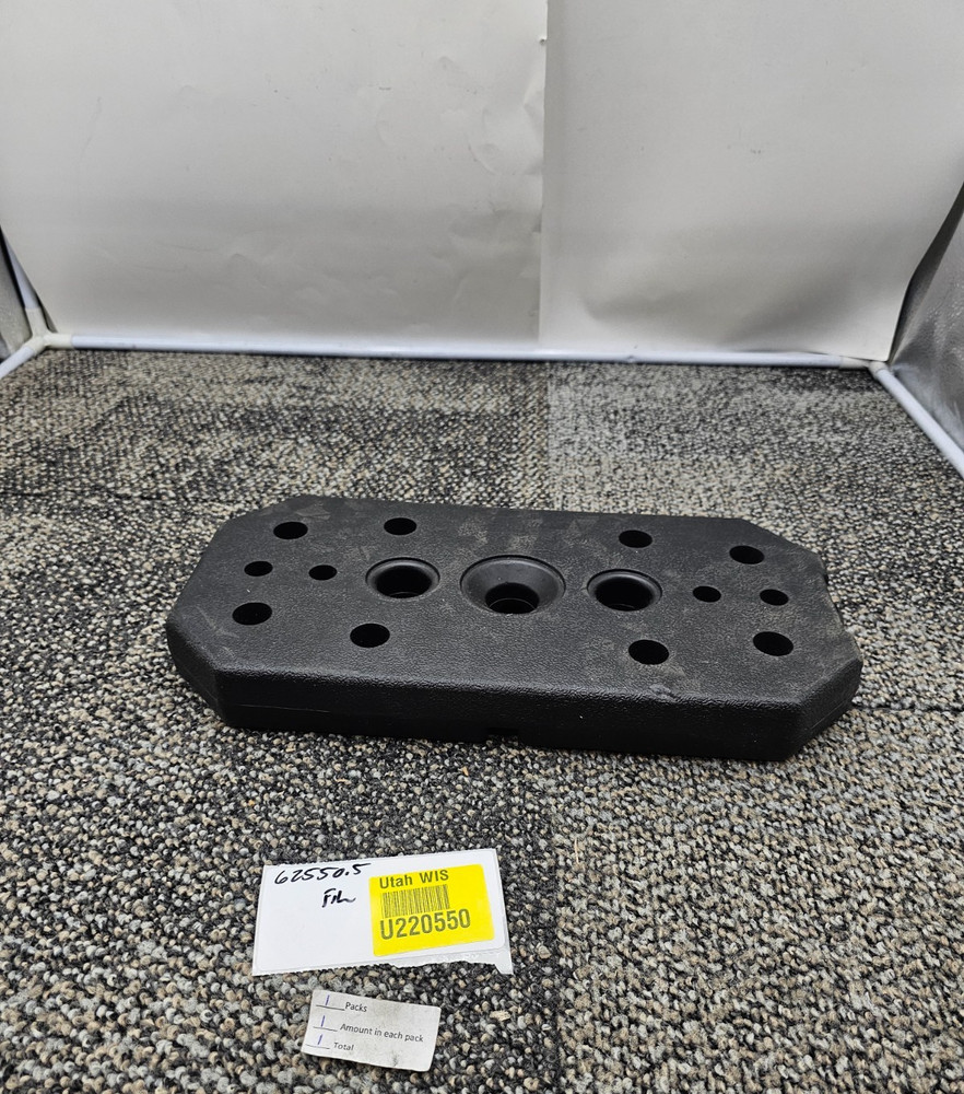 Vinyl Rectangle Weight Plate 10 LBS 14.5" L x 7" Stackable, Black