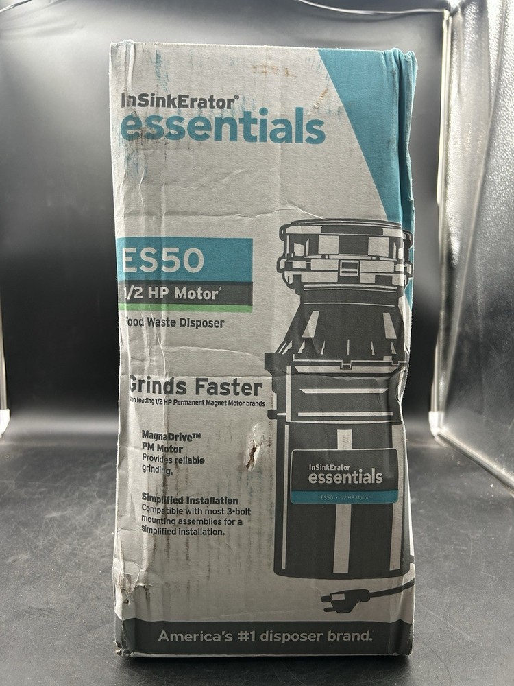 InSinkErator Essentials ES50 Kitchen Garbage Disposal with Power Cord, 1/2 HP