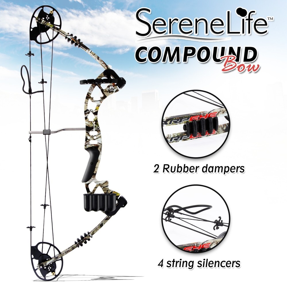 Serenelife Sharp-Eye Compound Bow with Adjustable Draw (320 FPS MAX)