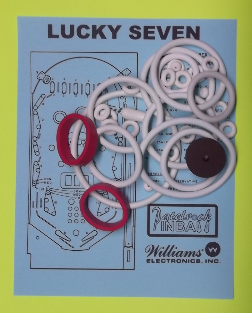 1978 Williams Lucky Seven Pinball Machine Rubber Ring Kit