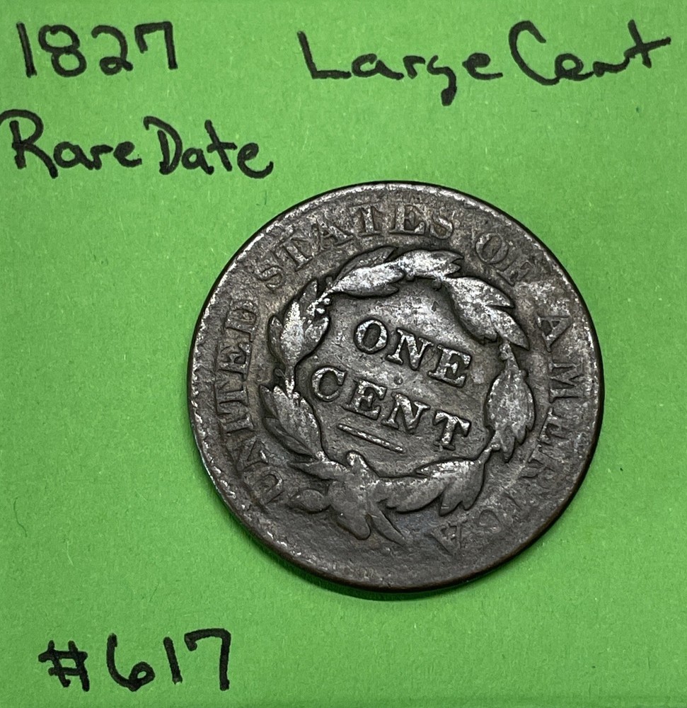 1827 Large Cent 1c Good Details