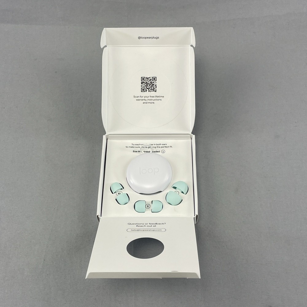 Loop Quiet 2 Earplugs Mint Color SNR 24 NRR 14 New Open Box