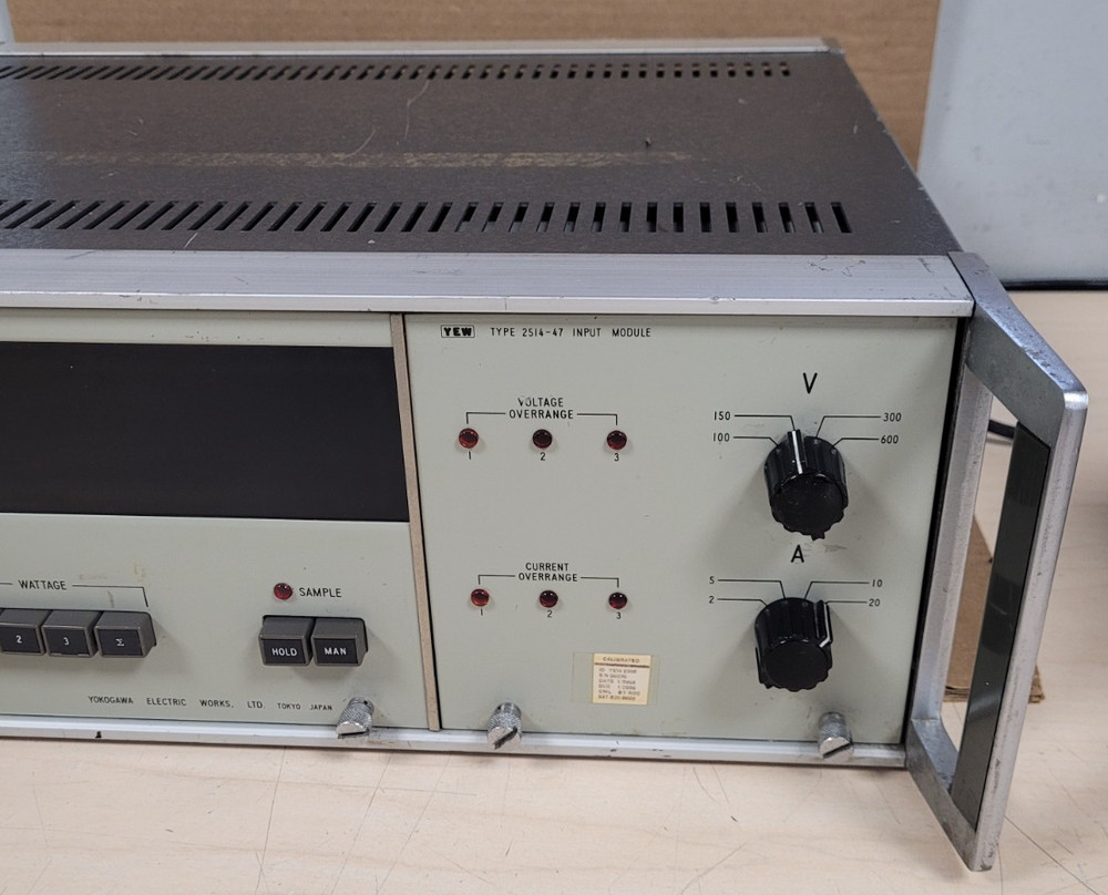VINTAGE! Yew Digital AC Meter 2505 W/Yew Input Module 2514-47 (POWERS ON)