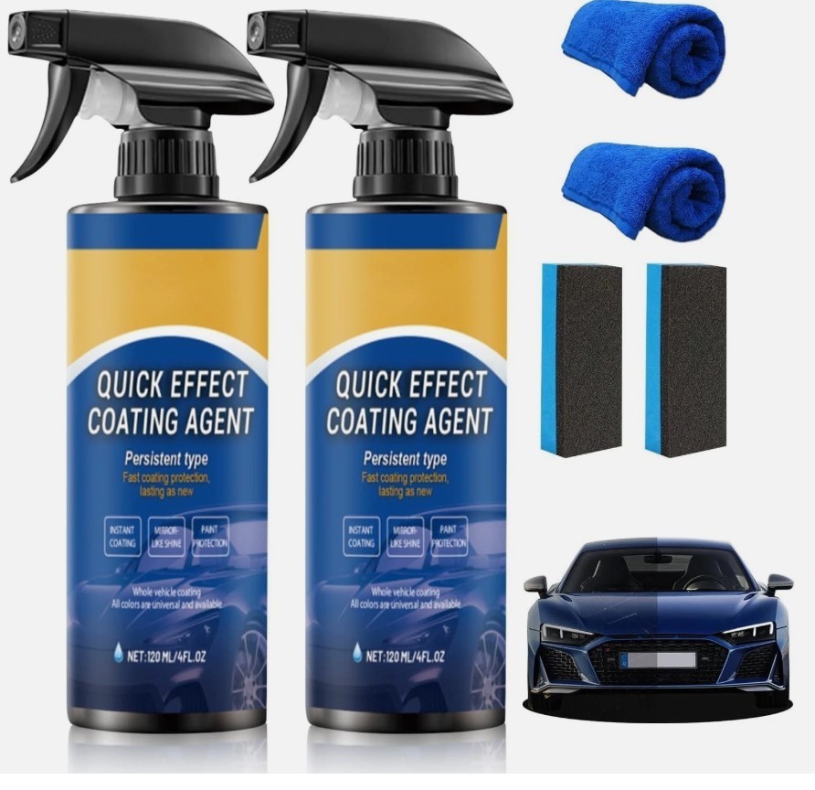 2PCS Car Coating Spray, Quick Effect Agent, Quick-Advanced Car...
