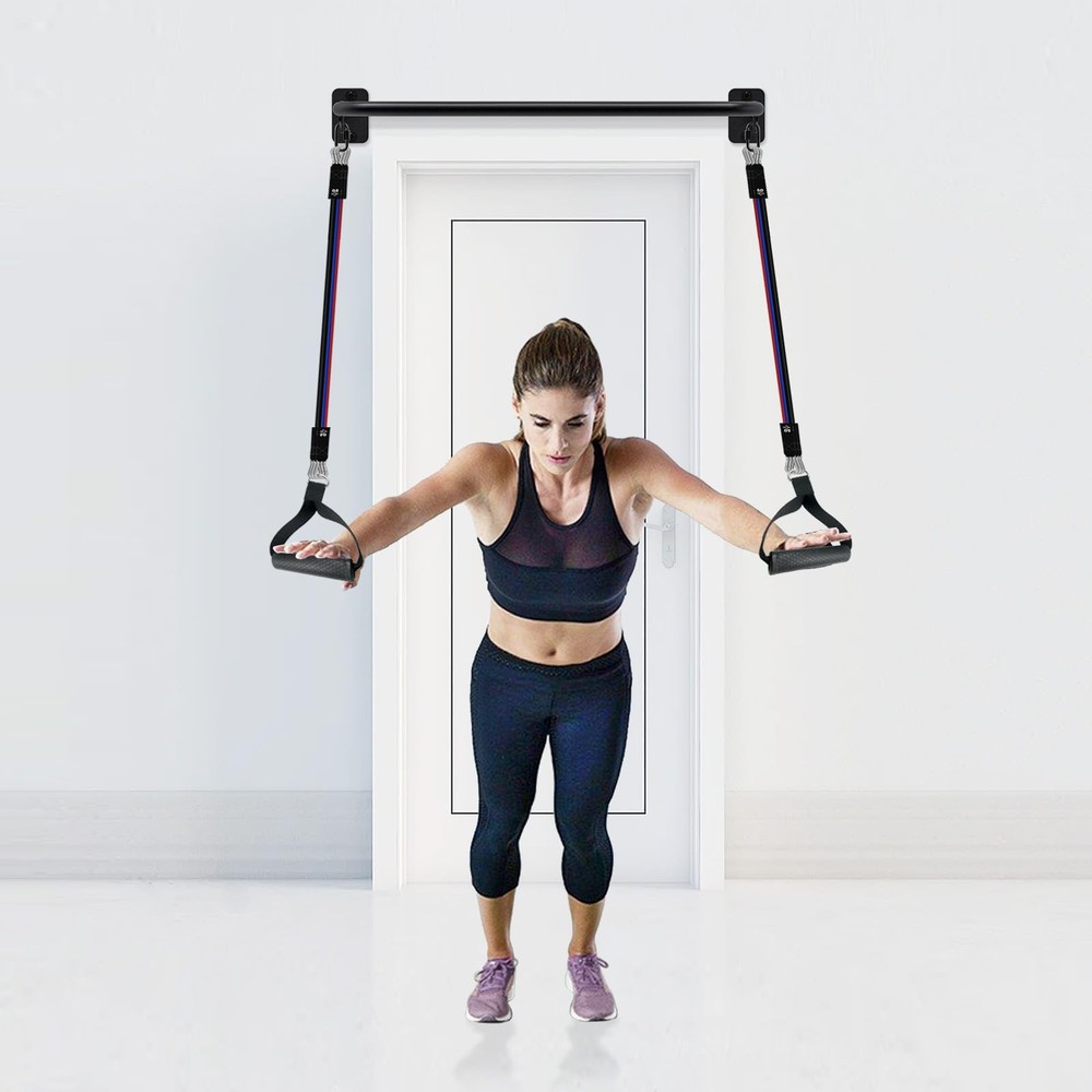 SELEWARE Fully Welded Pull Up Bar Wall A1: Black 36" Mount