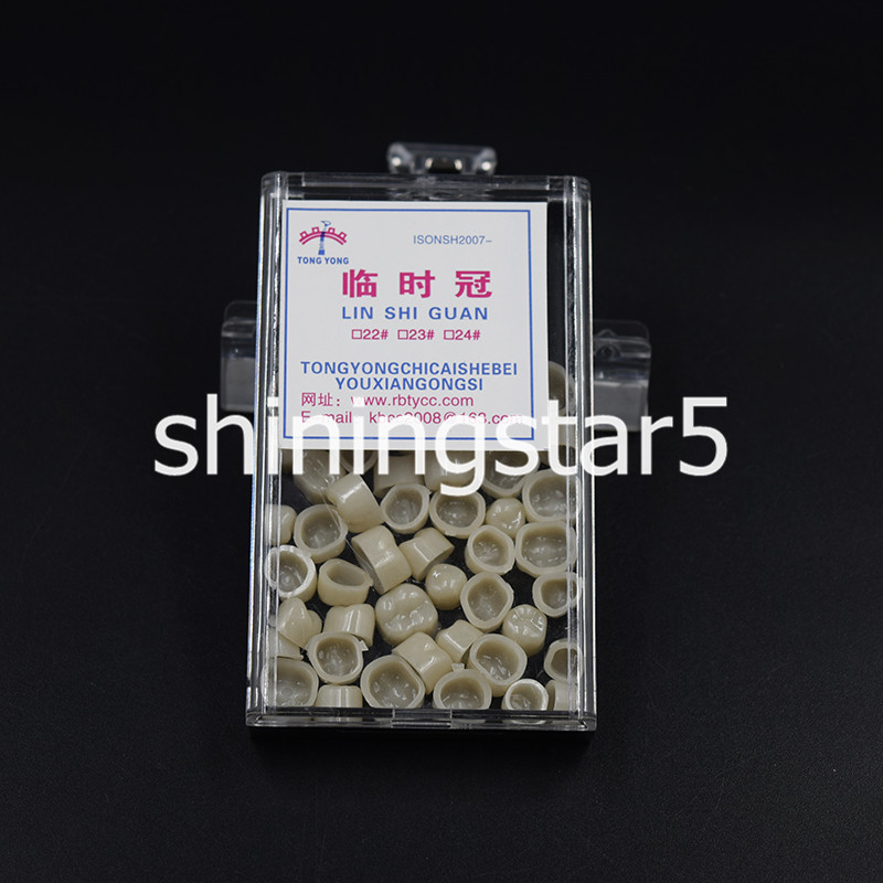 100 Pcs Dental Temporary Crown Veneers Material Anterior Front Back Molar Teeth